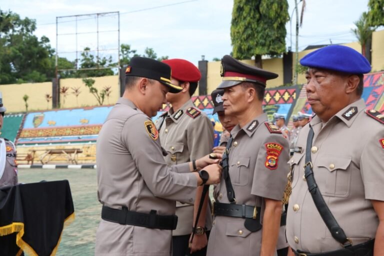 Kapolres Tanggamus Pimpin Upacara Pejabat Utama, Berharap Peningkatan Pelayanan Kepada Masyarakat