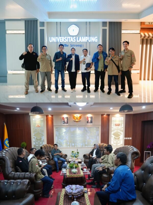 Rektor Unila Terima Kunjungan Silaturahmi Insan Pers dari Forwakum dan Tiga Media Lokal