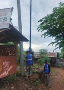 ‎Tidak Berijin, Pemasangan Tiang Provider My Republik Akan di Bongkar Disperkim