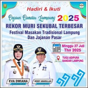 Pemkot Bandar Lampung Gelar Begawi 2025, Targetkan Rekor MURI Sekubal Terbesar
