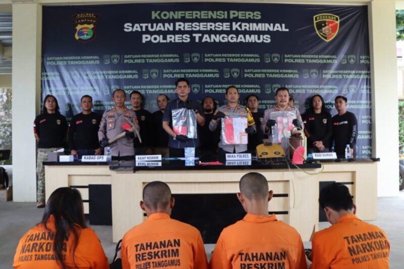 Polres Tanggamus Ungkap Komplotan Curat, Emas Rp150 Juta Raib untuk Judi dan Narkoba