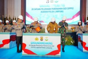 Kapolri Resmikan Groundbreaking 20 SPPG di Lampung, Dukung Program Makan Bergizi Gratis