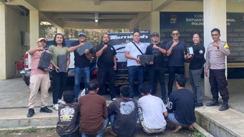Polsek Semaka Tangkap Lima Pelaku Pencurian Puluhan Baterai PLTS, Tiga Buron