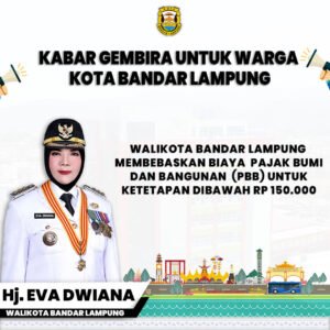 PBB di Kota Bandar Lampung Gratis, Ini Syaratnya