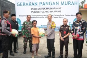GPM Polres Tulang Bawang Diserbu Warga, 3 Ton Beras SPHP Ludes Dalam 1 Jam