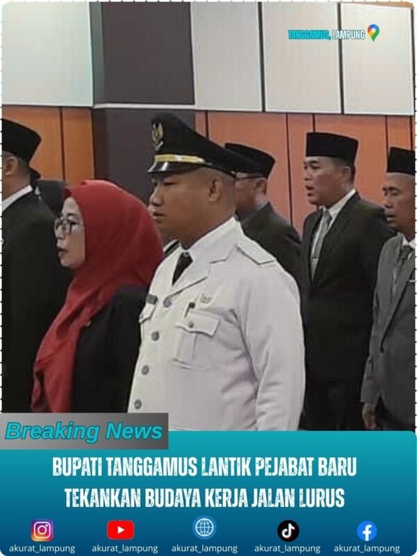 Bupati Tanggamus Lantik Pejabat Baru, Tekankan Budaya Kerja Jalan Lurus