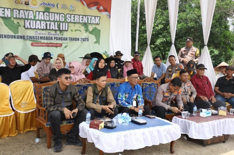 Panen Raya Serentak Jagung Kuartal III, Kapolres Tulang Bawang: Polri Siap Dukung Ketahanan Pangan Nasional