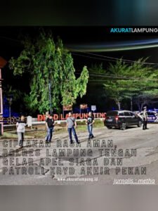 Ciptakan Rasa Aman, Polres Lampung Tengah Gelar Apel Siaga dan Patroli KRYD Akhir Pekan