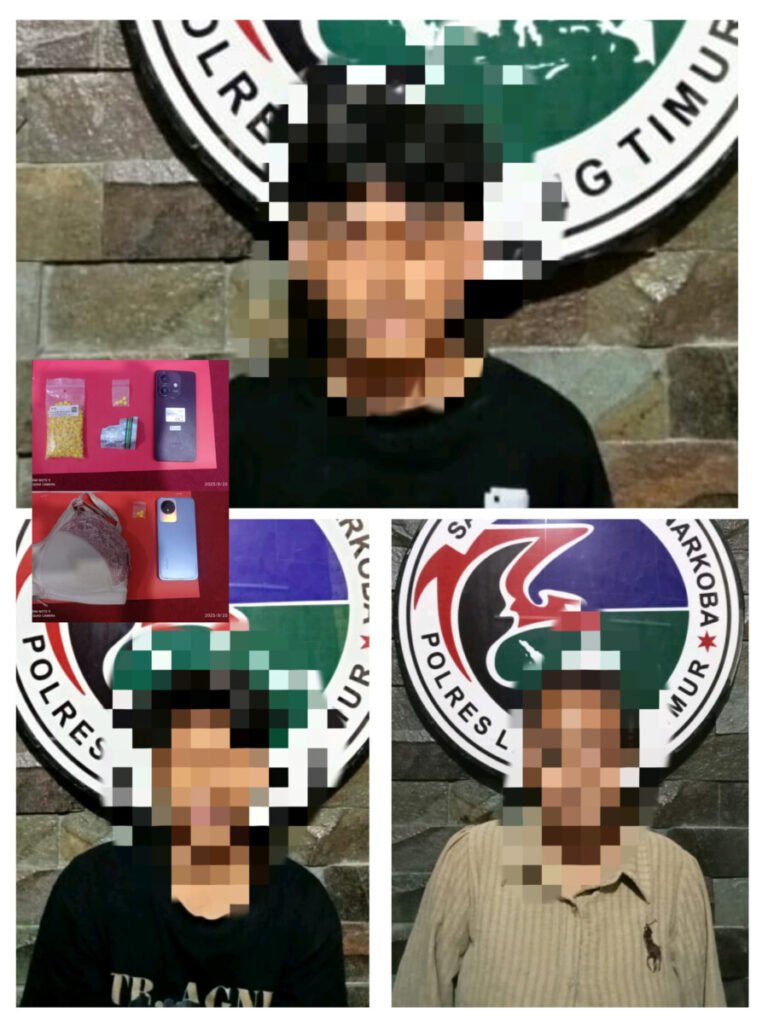 Gunakan Obat-Obatan Terlarang, Sat Res Narkoba Polres Lampung Timur Amankan 3 Orang