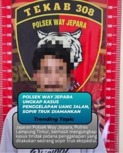 Polsek Way Jepara Ungkap Kasus Penggelapan Uang Jalan, Sopir Truk Diamankan