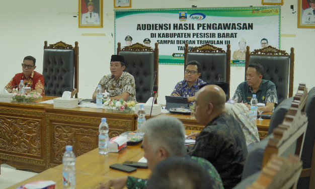 Bupati Dedi Irawan Hadiri Audiensi Hasil Pengawasan Sampai Triwulan KE II Oleh Perwakilan BPKP Propinsi Lampung