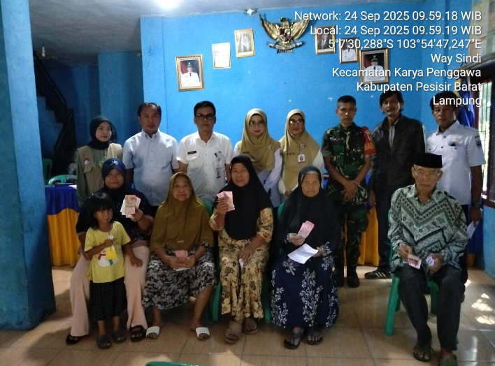 Pemerintahan Pekon Way sindi Kecamatan Karya Penggawa realisasikan BLT-DD Tahap 2 Tahun 2025 Kepada 15 KPM
