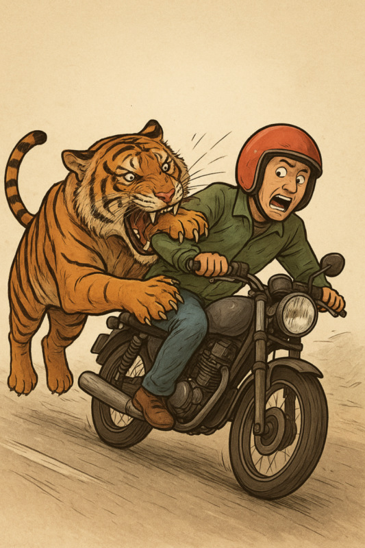Petani di Lampung Barat Diserang Harimau Saat Naik Motor, Alhamdulillah Selamat