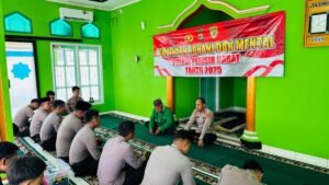 Waka Polres pesisir barat Pimpin Langsung Kegiatan pembinaan rohani dan mental(Binrohtal) rutin di mushola Al-Arsyad