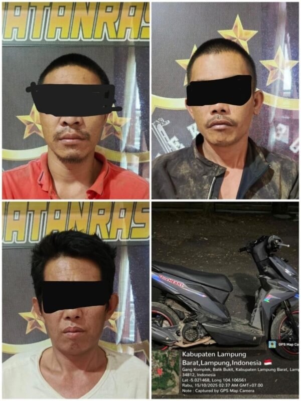 Polres Lampung Barat Amankan Tiga Pelaku Curanmor