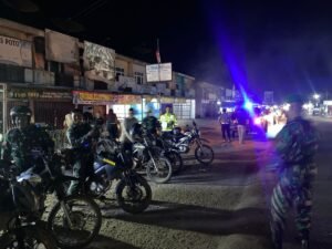 Patroli Gabungan Polres Mesuji, TNI, dan Satpol PP Tingkatkan Keamanan Pada Akhir Pekan