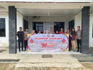 Humas Polres Mesuji Gelar Aksi Donor Darah Meriahkan HUT Ke-74