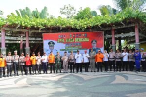 Polres Tanggamus Gelar Apel Siaga dan Simulasi Tanggap Bencana Hidrometeorologi