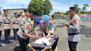 Upacara Serah Terima Jabatan Dipimpin Langsung Oleh Kapolres Mesuji, AKBP Dr. Muhammad Firdaus S.Ik, M.H, dilapangan Apel Mapolres Mesuji