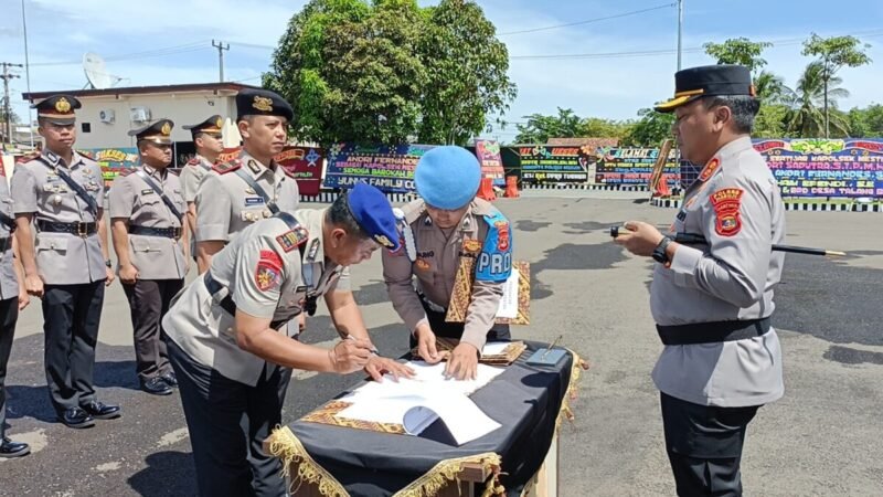 Upacara Serah Terima Jabatan Dipimpin Langsung Oleh Kapolres Mesuji, AKBP Dr. Muhammad Firdaus S.Ik, M.H, dilapangan Apel Mapolres Mesuji