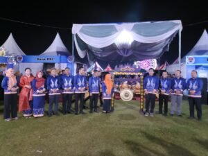 Kapolres Mesuji, Hadiri Acara Pembukaan Mesuji Expo Yang Berlangsung Meriah Di Lapangan Desa Mekar Sari