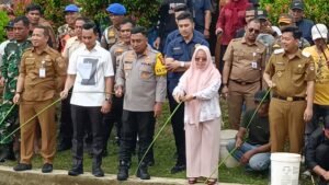 Kapolres Mesuji Menghadiri Acara Perlombaan Mancing Dalam HUT Mesuji Ke-17 di Taman Kehati