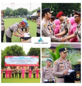 Rotasi Jabatan, Kapolres Lampung Tengah Pimpin Upacara Sertijab Kabag Ren, Kasat Narkoba, Kapolsek Seputih Mataram dan Pelantikan Kapolsek Way Pengubuan