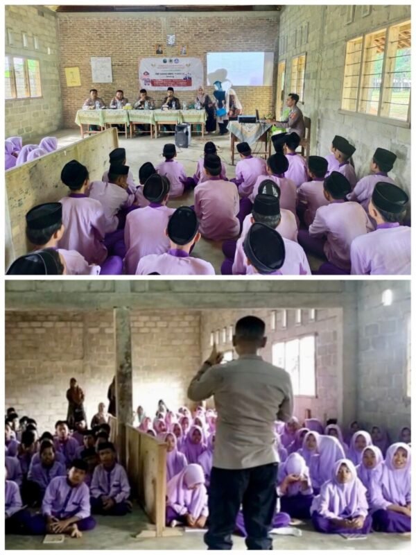 Kunjungi SMP Sunan Ampel Punggur, Polres Lampung Tengah Edukasi Kenakalan Remaja dan Pencegahan Radikalisme