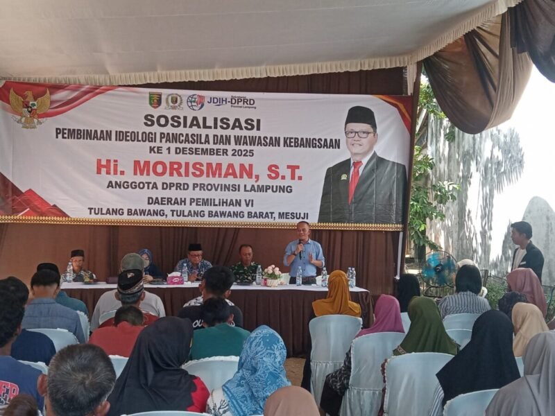 Ketua SMSI Tulang Bawang Jadi Nara Sumber Sosialisasi PIP-WK ke-1 DPRD Komisi II H. Morisman