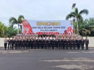 Mapolres Mesuji Melaksanakan Upacara Peringatan Hari Bela Negara ke-77