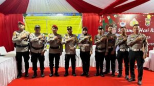 Kapolres Mesuji AKBP Dr. Muhammad Firdaus, S.I.K., M.H., Melaksanakan Pengecekan Tiga Pos Pengamanan
