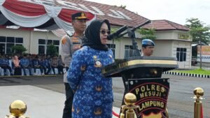 Apel Gelar Pasukan Operasi Terpusat “Lilin 2025 Dipimpin Langsung Oleh Bupati Mesuji Hj. Elfianah S.E