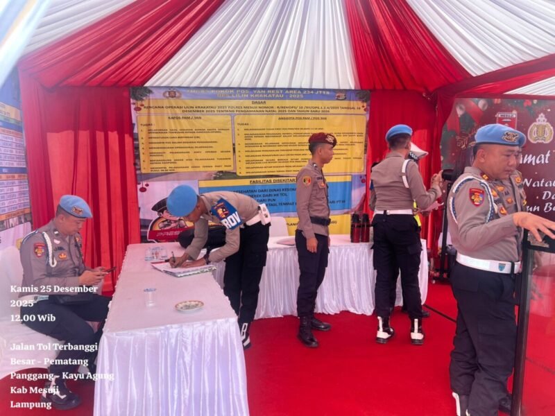 Sie Propam Polres Mesuji Dampingi DIV Propam Mabes Polri Mengecek Pos Yan dan Pos Pam