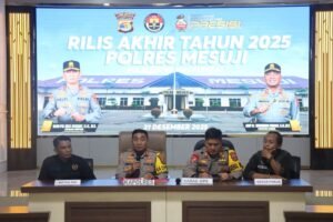 Kapolres Mesuji Melaksanakan Release Akhir Tahun 2025, Bertempat Di aula Tri Brata Endra Dharma Laksana