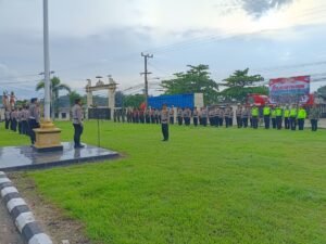 Kapolres Mesuji Melaksanakan Apel Gelar Pasukan Dalam Rangka Pengamanan Malam Pergantian Tahun Baru