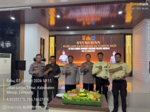 Kapolres Mesuji AKBP Dr. Muhammad Firdaus., S.I.K., M.H Menggelar Syukuran Dalam Rangka Memperingati HUT Satpam Ke 45 Tahun