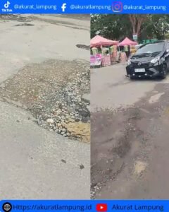 Jalan Rusak di Endro Suratmin Memprihatinkan, Keselamatan Mahasiswa Jadi Taruhan