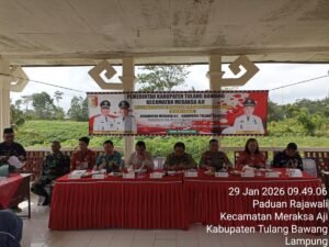 Polri Kawal Ketat Musrenbang Meraksa Aji, Kapolsek Tegaskan Komitmen Transparansi dan Stabilitas Kamtibmas