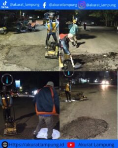 Jalan Endro Suratmin Bandar Lampung Mulai Diperbaiki, Akses Jalan Lebih Aman ‎