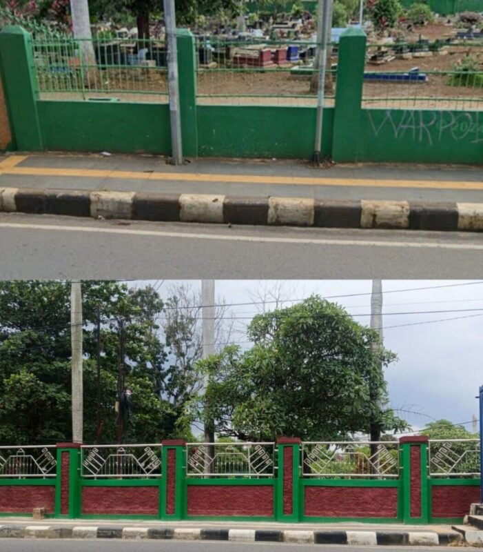 Proyek Rehabilitasi Pagar TPU Pengajaran Dinilai Janggal