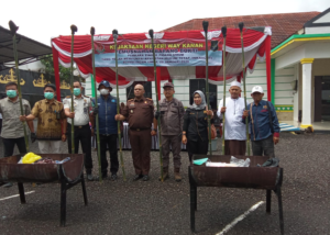 Kajari Way Kanan Lakukan Pemusnahan Barang Bukti