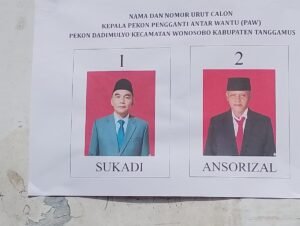 Sukadi dengan no,urut 1 terpilih Sebagai kepala Pekon Pergantian Antar waktu (PAW,)