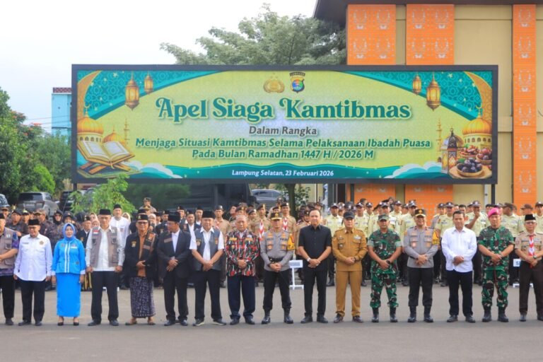 Apel Siaga Kamtibmas, Polda Lampung Jamin Keamanan Bulan Suci Ramadan 1447 Hijriah