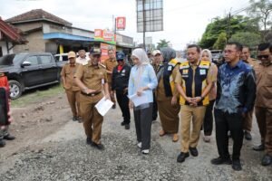 Pastikan Akses Transportasi tetap Aman, Wagub Jihan Nurlela Tinjau Perbaikan Ruas Jalan Pringsewu – Pardasuka ‎