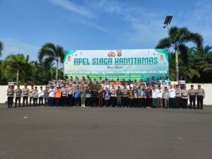 Jajaran Polres Mesuji Apel Siaga Kamtibmas Dalam Rangka Menjaga Situasi  Yang Kondusif Selama Bulan Ramadhan 1447 H Tahun 2026