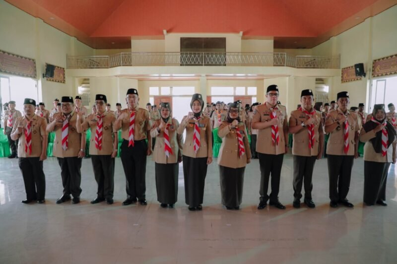 Wagub Jihan Nurlela Hadiri Pelantikan Pengurus Mabicab dan Kwarcab Gerakan Pramuka Lampung Timur  2022–2027