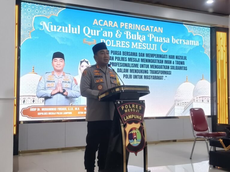 Polres Mesuji Gelar Peringatan Nuzulul Qur’an Dan Buka Bersama, Perkuat Iman Dan Solidaritas Dukung Transformasi Polri