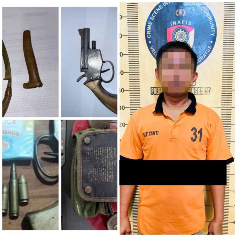 Sat Reskrim Polres Tulang Bawang Barat Amankan Warga Terusan Nunyai Kedapatan Memiliki Senjata Api Rakitan