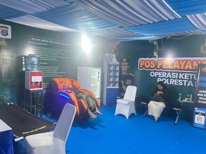 Mudik Lewat Bandar Lampung, Ada Kursi Pijat, Ruang Bermain Anak Hingga Bengkel di Pos Ketupat