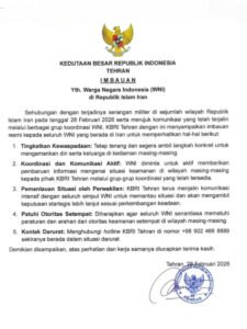 KBRI Teheran Imbau WNI di Iran Tingkatkan Kewaspadaan